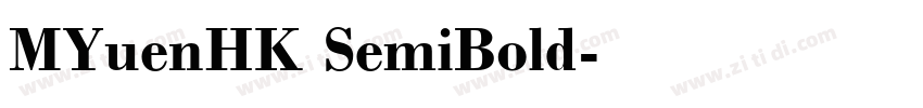 MYuenHK SemiBold字体转换